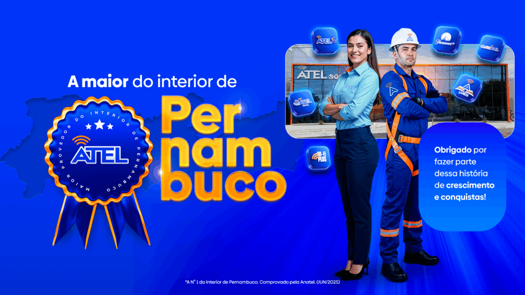 Anatel reconhece a Atel como o maior provedor de internet do interior de Pernambuco
